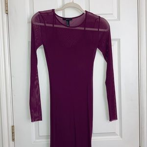 Plum bodycon dress